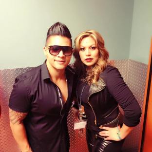 AJ Castillo with Tejano Nation's Fanny Gurl